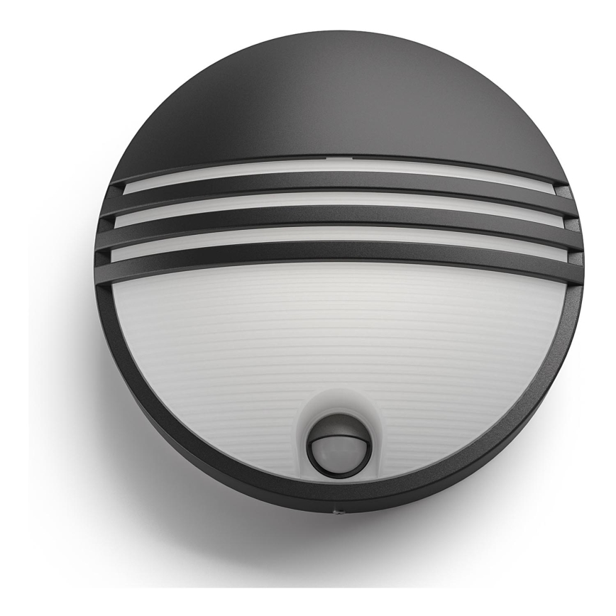 Philips - Вуличний світлодіодний настінний світильник з датчиком 1xLED/6W/230V IP44