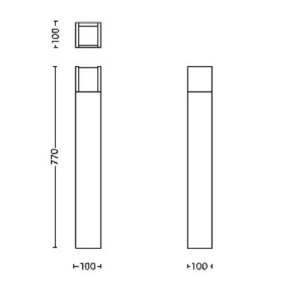 Philips - Вулична світлодіодна лампа ARBOUR LED/3,8W/230V 77 см 2700K IP44