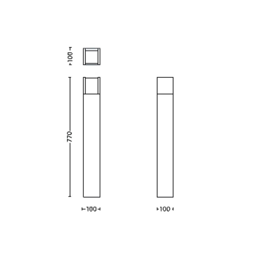 Philips - Вулична світлодіодна лампа ARBOUR LED/3,8W/230V 77 см 2700K IP44