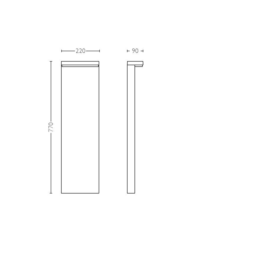 Philips - Вулична світлодіодна лампа BUSTAN LED/3,8W/230V 2700K 77 см IP44
