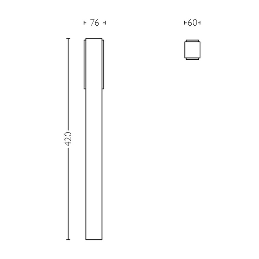 Philips - Вулична світлодіодна лампа STRATOSPHERE LED/3,8W/230V 42 см 4000K IP44