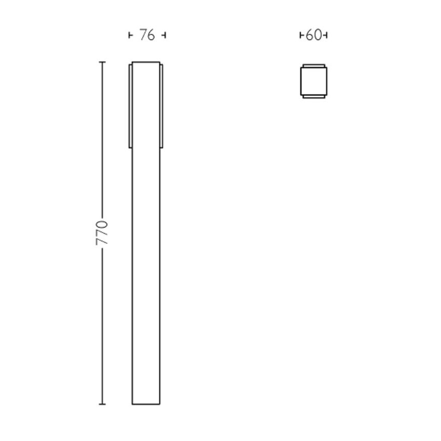 Philips - Вулична світлодіодна лампа STRATOSPHERE LED/3,8W/230V 77 см 2700K IP44