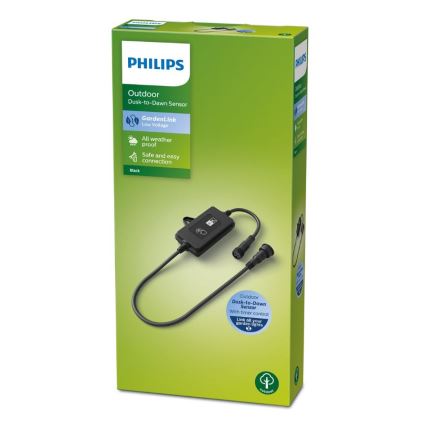Philips - Вуличний датчик освітленості з таймером IP44
