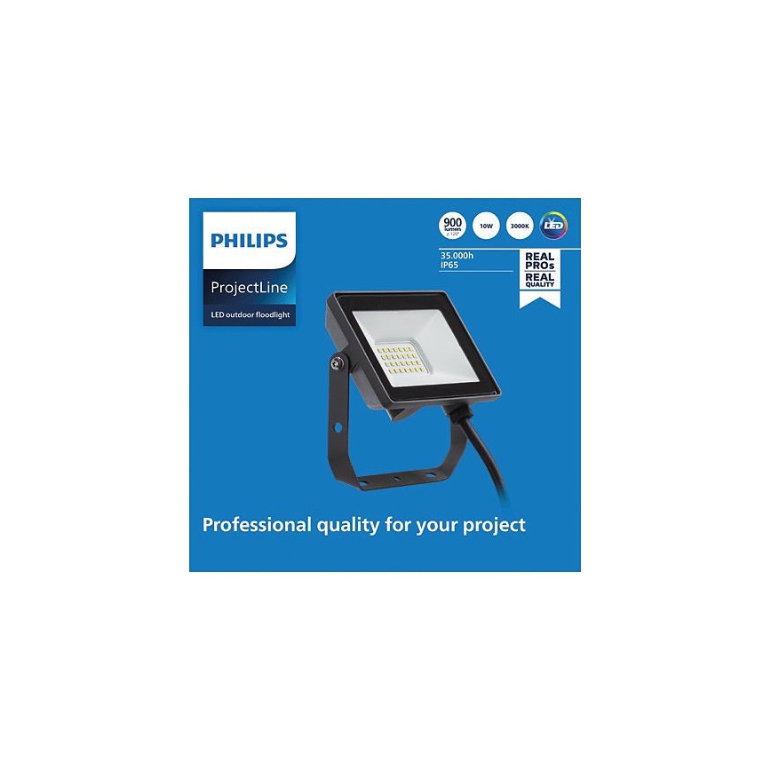 Philips - Вуличний LED прожектор PROJECTLINE LED/10W/230V IP65 3000K