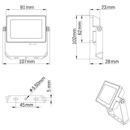 Philips - Вуличний LED прожектор PROJECTLINE LED/10W/230V IP65 4000K
