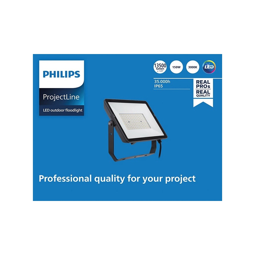 Philips - Вуличний LED прожектор PROJECTLINE LED/150W/230V IP65 3000K