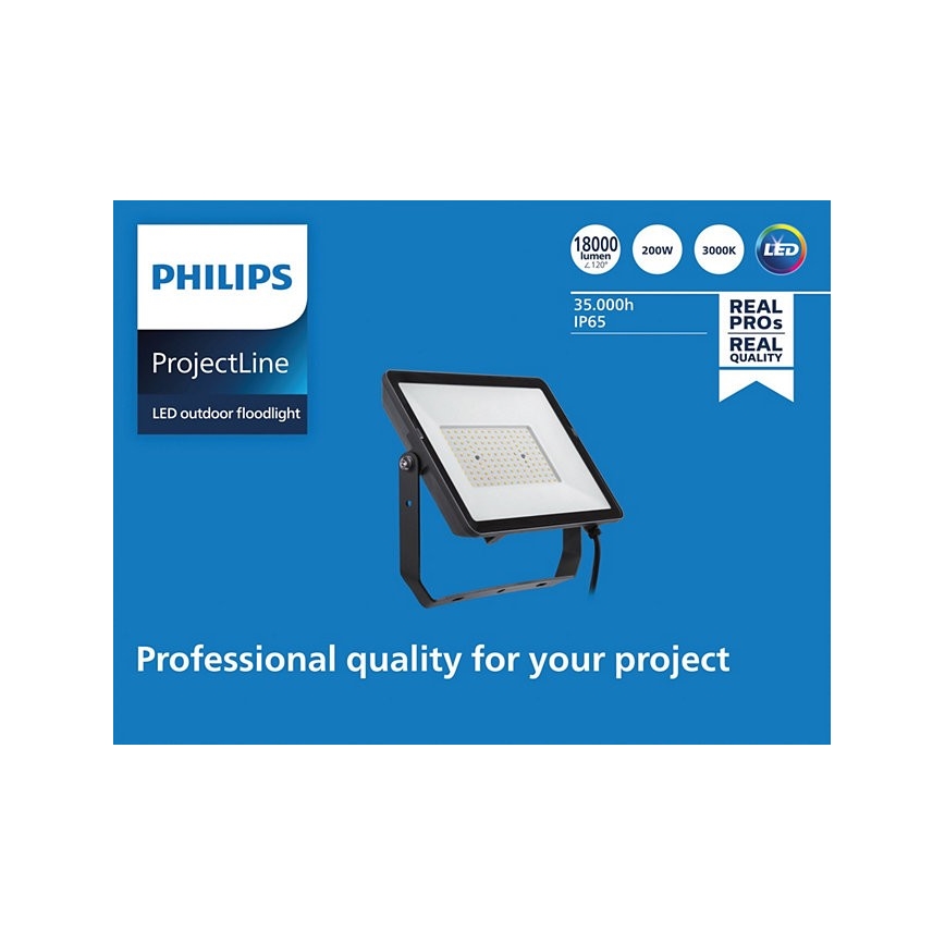 Philips - Вуличний LED прожектор PROJECTLINE LED/200W/230V IP65 3000K
