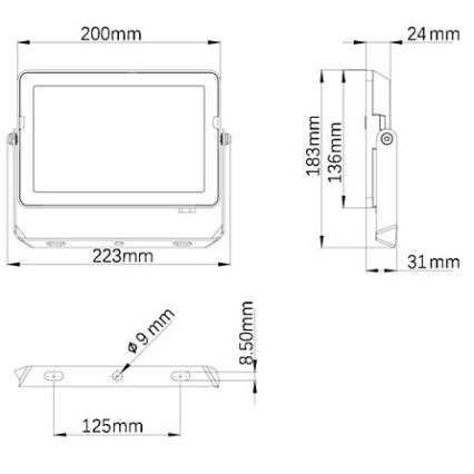 Philips - Вуличний LED прожектор PROJECTLINE LED/50W/230V IP65 3000K