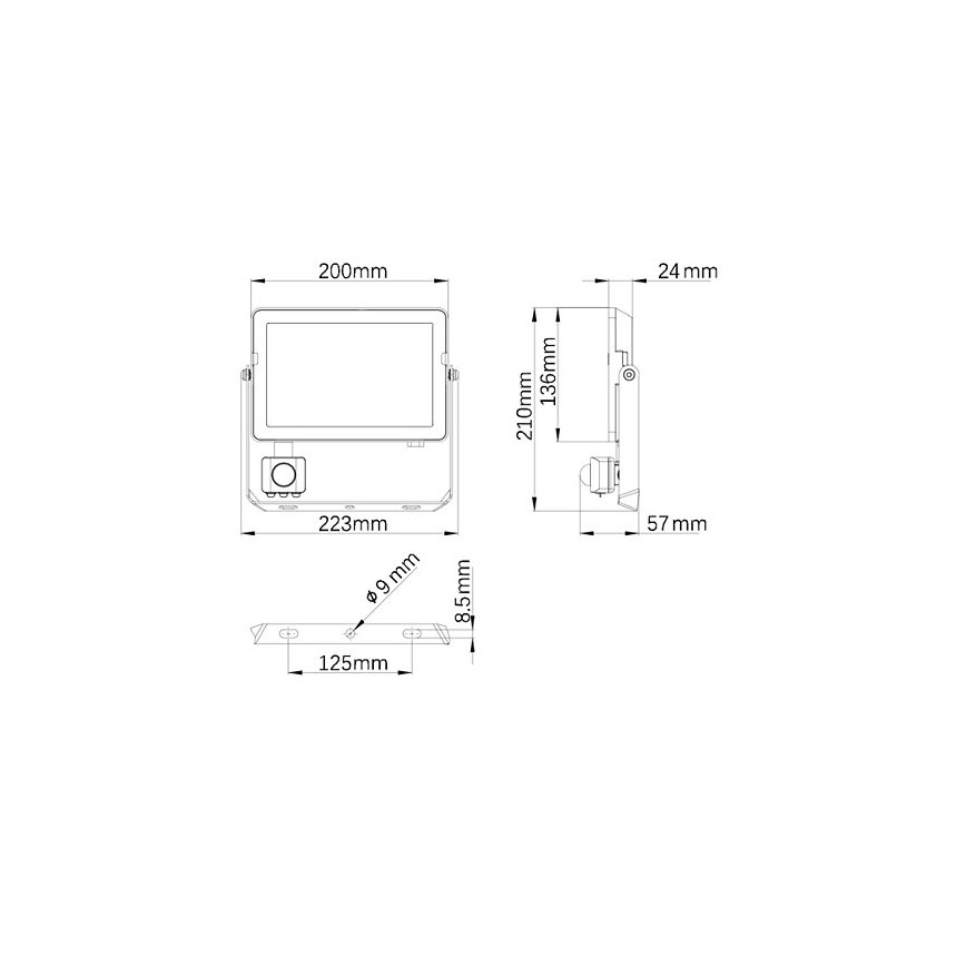 Philips - Вуличний LED прожектор з датчиком PROJECTLINE LED/50W/230V IP65 3000K