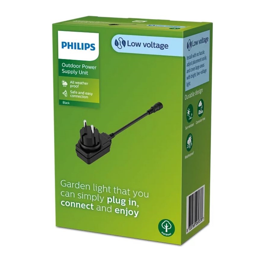 Philips - Вуличний Мережевий адаптер для зарядного пристрою GARDENLINK 12W/24/230V IP44