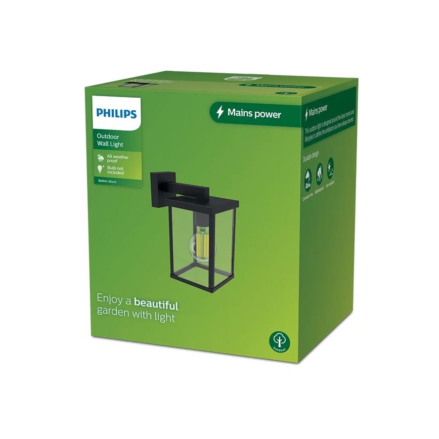 Philips - Вуличний настінний світильник BELLINI 1xE27/25W/230V IP44