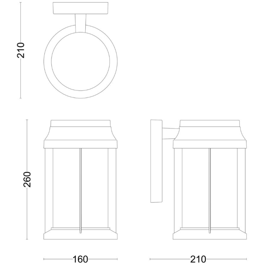 Philips - Вуличний настінний світильник BELLINI 1xE27/25W/230V IP44