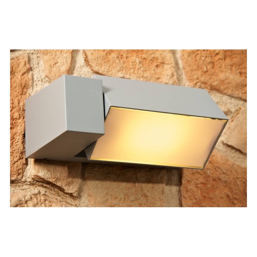 Philips - Вуличний настінний світильник BORDER 1xE27/23W/230V IP44 сірий