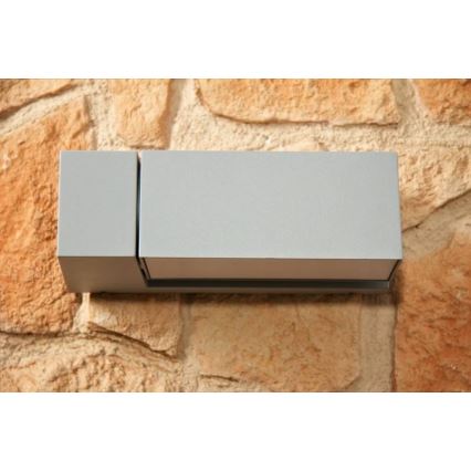 Philips - Вуличний настінний світильник BORDER 1xE27/23W/230V IP44 сірий