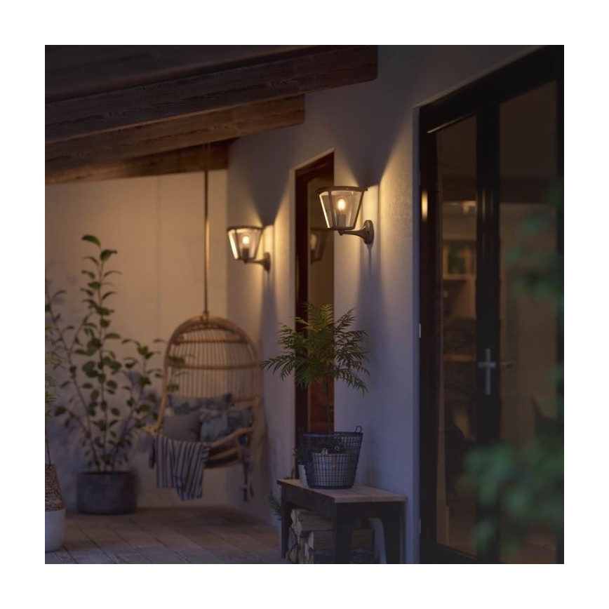 Philips - Вуличний настінний світильник з регулюванням яскравості Hue INARA 1xE27/7W/230V Wi-Fi IP44