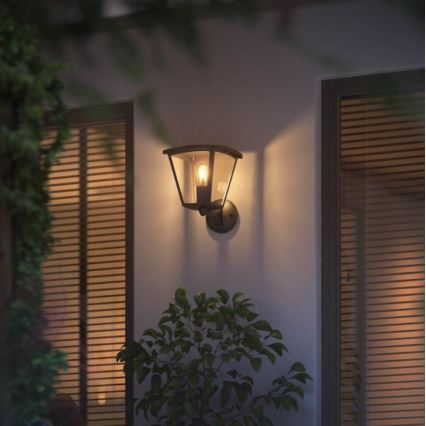 Philips - Вуличний настінний світильник з регулюванням яскравості Hue INARA 1xE27/7W/230V Wi-Fi IP44