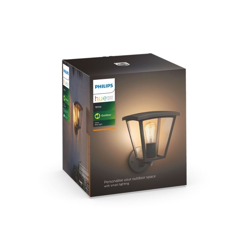 Philips - Вуличний настінний світильник з регулюванням яскравості Hue INARA 1xE27/7W/230V Wi-Fi IP44
