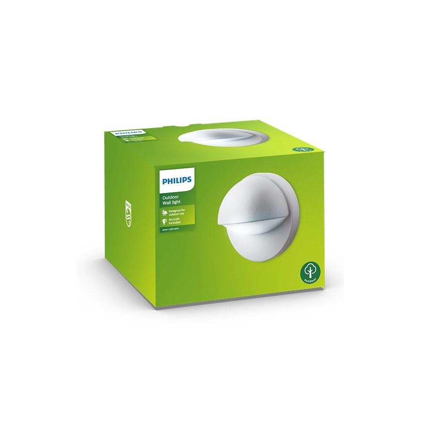 Philips - Вуличний настінний світильник JUNE 1xE27/12W/230V IP44