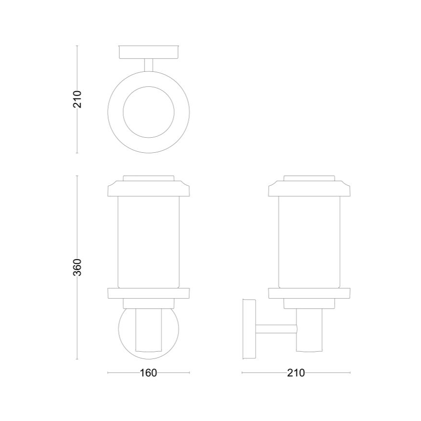 Philips - Вуличний настінний світильник LISTRA 1xE27/25W/230V IP44