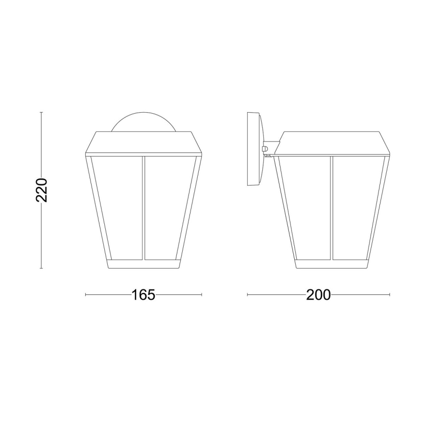 Philips - Вуличний настінний світильник SUNERA 1xE27/25W/230V IP44