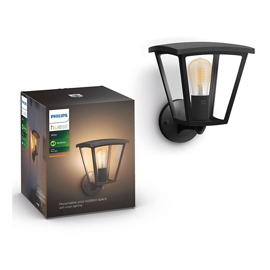 Philips - Вуличний настінний світильник з регулюванням яскравості Hue INARA 1xE27/7W/230V Wi-Fi IP44