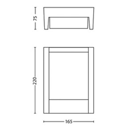 Philips - Вуличний світлодіодний настінний світильник ARBOUR LED/3,8W/230V 2700K IP44