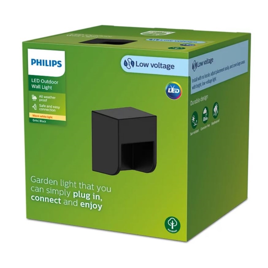 Philips - Вуличний світлодіодний настінний світильник GRITS LED/1,5W/24V IP44