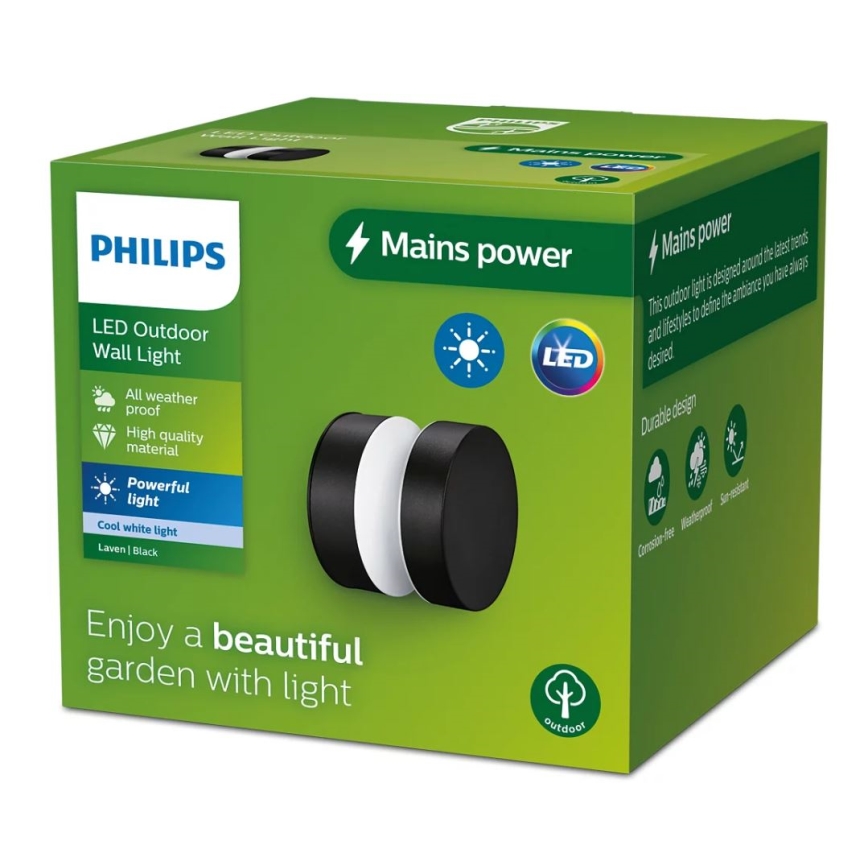 Philips - Вуличний світлодіодний настінний світильник LAVEN LED/6W/230V 4000K IP44