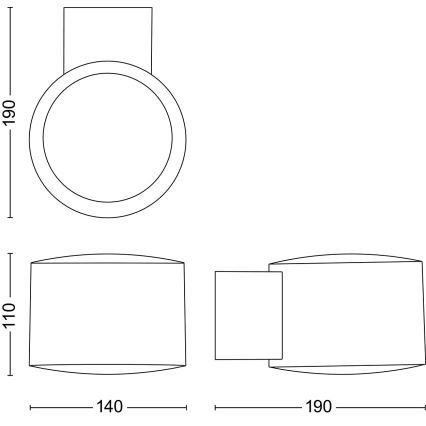Philips - Вуличний світлодіодний настінний світильник OTIS LED/4,3W/230V 2700K IP44