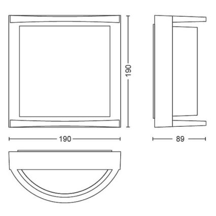 Philips - Вуличний світлодіодний настінний світильник SAMONDRA LED/3,8W/230V IP44