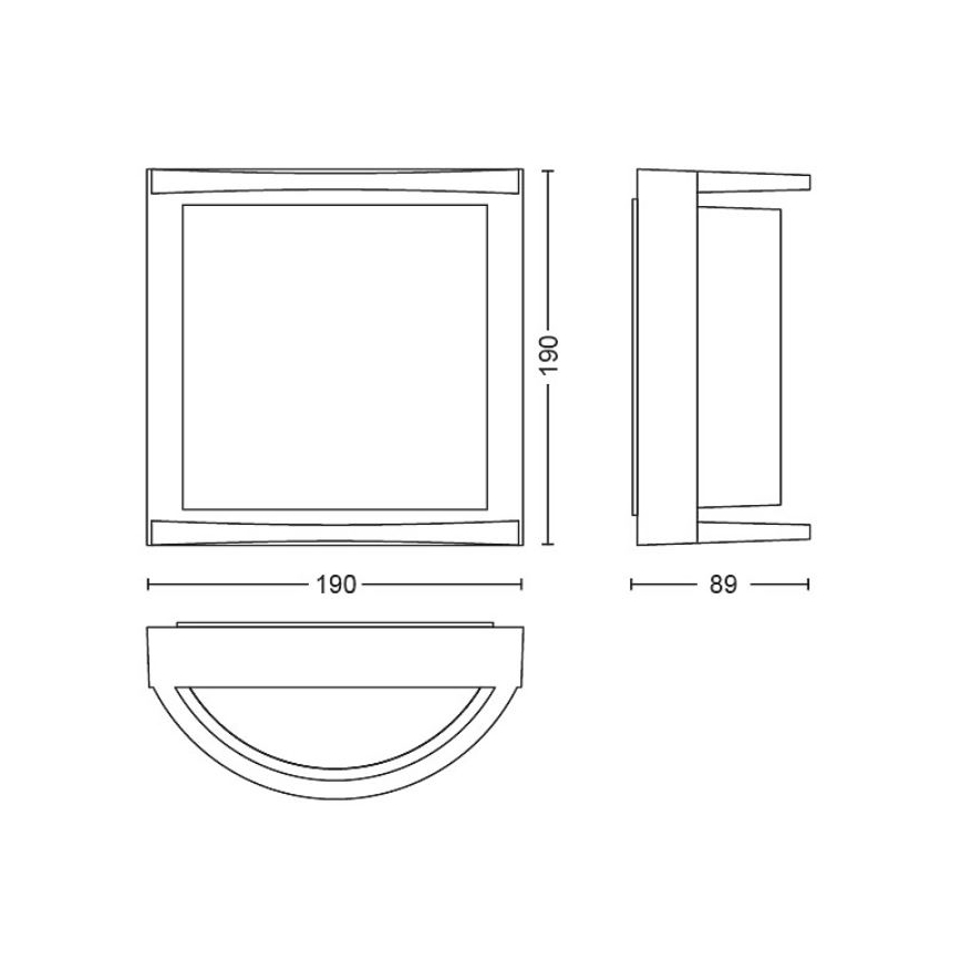 Philips - Вуличний світлодіодний настінний світильник SAMONDRA LED/3,8W/230V IP44