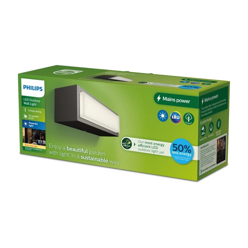 Philips - Вуличний світлодіодний настінний світильник STRATOSPHERE LED/3,8W/230V 2700K IP44