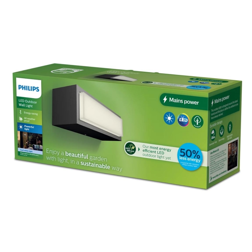 Philips - Вуличний світлодіодний настінний світильник STRATOSPHERE LED/3,8W/230V 4000K IP44