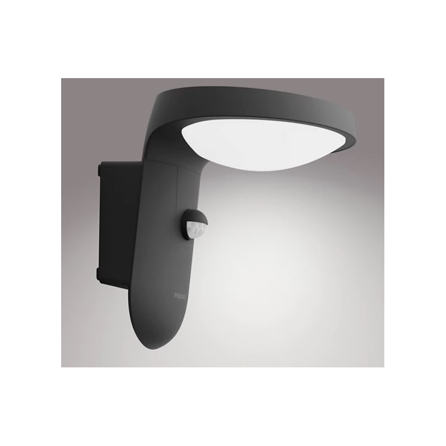 Philips - Вуличний світлодіодний настінний світильник з датчиком LED/9W/230V 4000K IP44