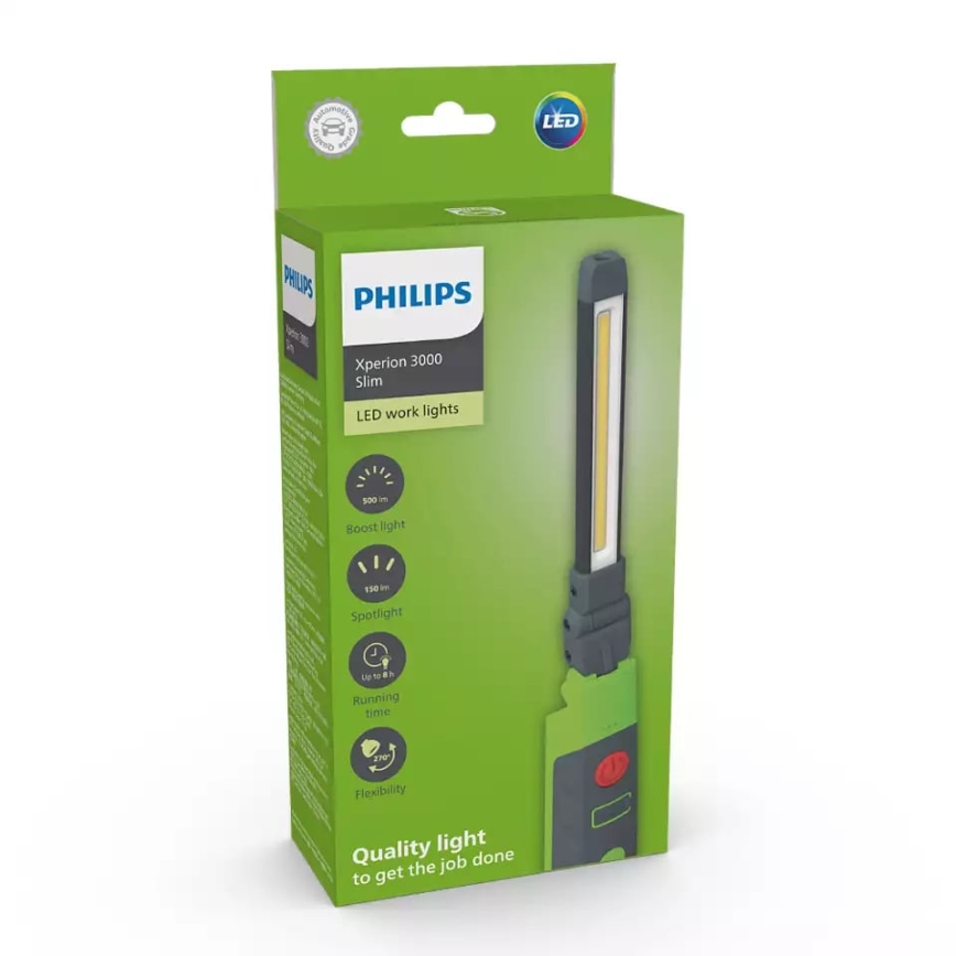 Philips X30SLIMX1 - LED Акумуляторний ліхтарик з регулюванням яскравості XPERION LED/5W/3,7V 500 lm 2500mAh