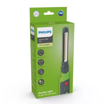 Philips X30SLIMX1 - Светодиодный аккумуляторный фонарь с регулированием яркости XPERION LED/5W/3,7V 500 лм 2500mAh