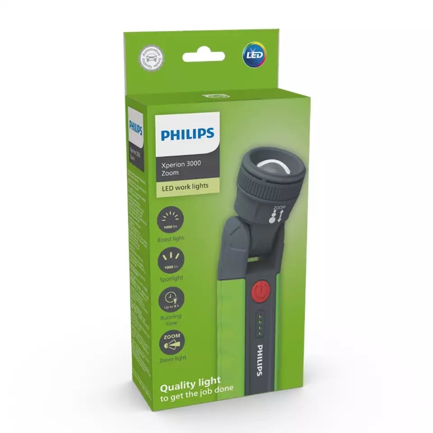 Philips X30ZOOMX1 - LED Акумуляторний ліхтарик з регулюванням яскравості XPERION LED/6W/3,7V 1000 lm 2500 mAh IP54