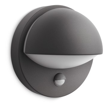 Philips - Зовнішній настінний світильник з датчиком JUNE 1xE27/12W/230V IP44