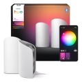 Philips - комплект из 2 проекционных светильников Hue PLAY LED RGBW, диммируемые, 20 Вт/230 В, 2000–6500K, белый