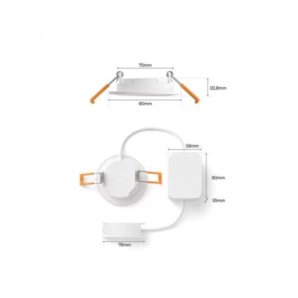Philips - набор 3x диммируемых RGBW LED встраиваемых потолочных светильников для ванной Hue SLIM LED/8,3W/230V 1000-20000K белый P44