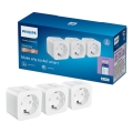 Philips - комплект из 3 умных розеток Schuko 2300 Вт с Wi-Fi