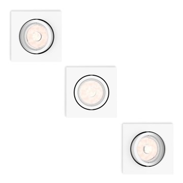 Philips - комплект из 3 встраиваемых потолочных светильников 1xGU10/5,5 Вт/230 В