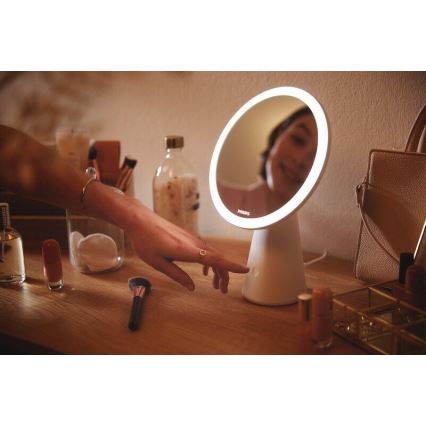 Philips - Косметическое зеркало со светодиодной подсветкой и регулированием яркости MIRROR LED/4,5W/5V