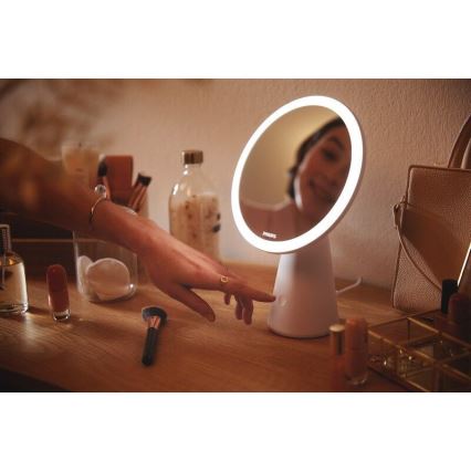 Philips - Косметическое зеркало со светодиодной подсветкой и регулированием яркости MIRROR LED/4,5W/5V