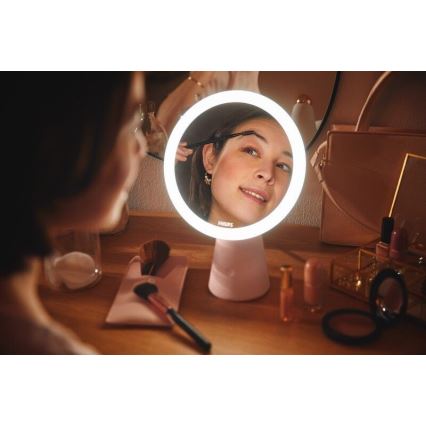 Philips - Косметическое зеркало со светодиодной подсветкой и регулированием яркости MIRROR LED/4,5W/5V