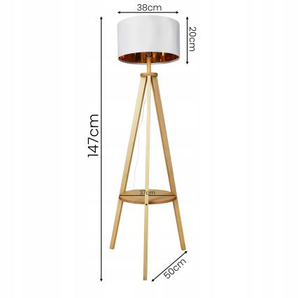 Підлогова лампа 1xE27/40 Вт/230 В, біла