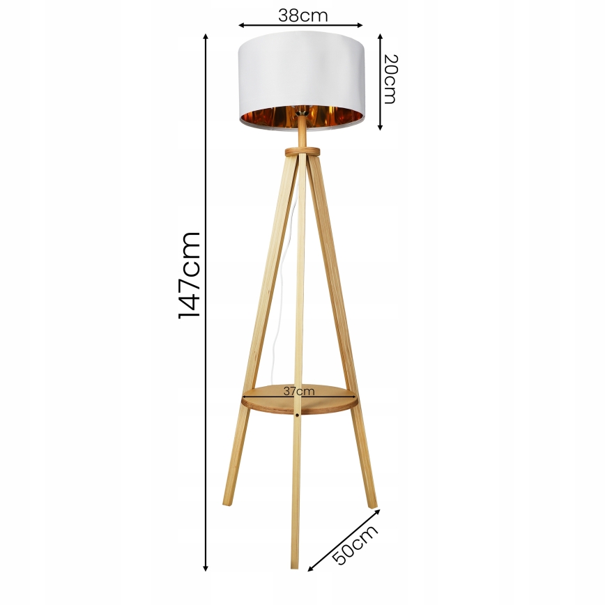 Підлогова лампа 1xE27/40 Вт/230 В, біла