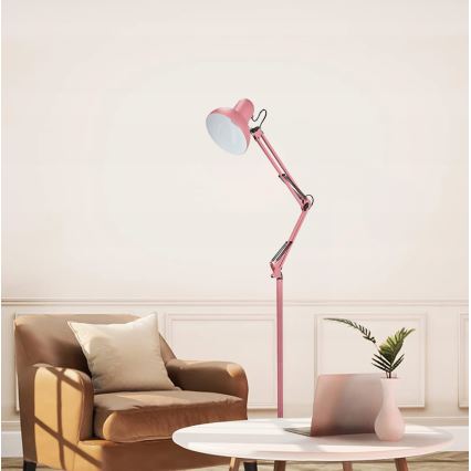 Підлогова лампа 1xE27/40 Вт/230 В рожева