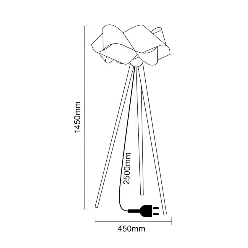 Підлогова лампа 1xE27/60W/230V масив/шпон/ясен