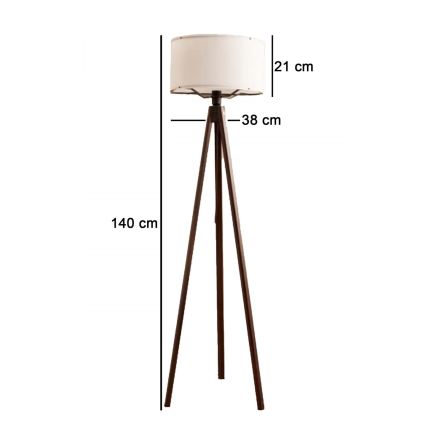 Підлогова лампа AYD 1xE27/40W/230V коричнева/біла